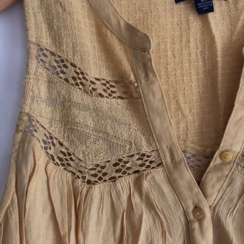 AEO Mustard button down blouse - Picture 2 of 4